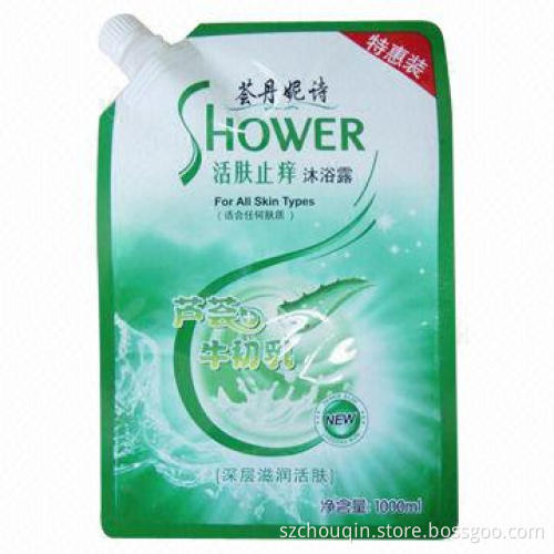 Liquid Detergent Spout Pouches, Stand up and Bottom Gusset, Good Sealing, High-puncture Resistance